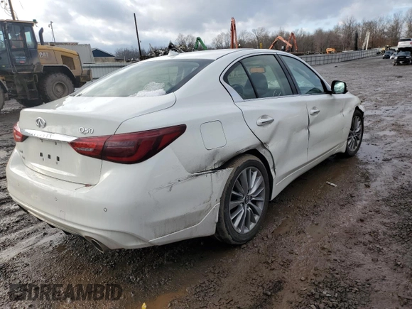 2022 Infiniti Q50 Luxe z VIN JN1EV7BR6NM340168, wystawiony jako Copart lot #44747675 z przebiegiem 33 653 mil mil oraz Szkoda całkowita • Salvage title. Historia ofert i sprzedaży dostępna na DreamBid. Obrazek 3.