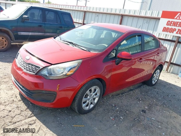 2013 Kia Rio LX with VIN KNADM4A35D6294436, listed as a IAAI auction lot 42009021 with 8,969 mi miles. Bid and sale history available at carsss.com. Image 2.