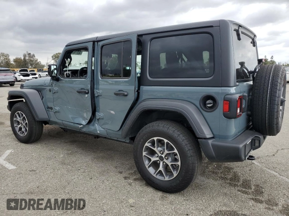 2024 Jeep Wrangler Sport S with VIN 1C4PJXDN4RW124924, listed as a Copart auction lot 50516555 with 7,747 mi miles and Salvage Title. Bid and sale history available at DreamBid. Image 2.