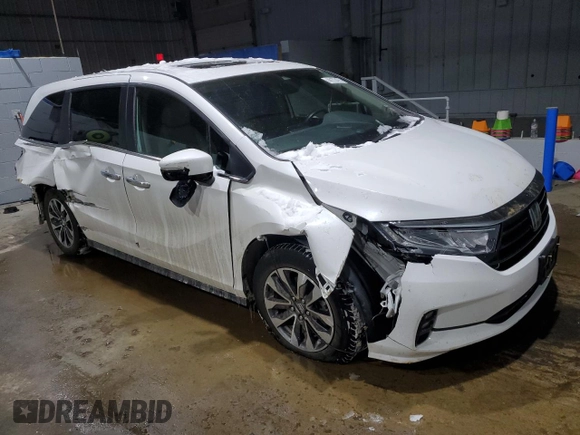 2021 Honda Odyssey EX-L with VIN 5FNRL6H76MB036222, listed as a Copart auction lot 44172475 with 105,388 mi miles and Salvage Title. Bid and sale history available at DreamBid. Image 4.