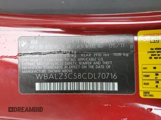 2012 BMW 6 Series 650i z VIN WBALZ3C58CDL70716, wystawiony jako Copart lot #43794155 z przebiegiem 69 745 mil mil oraz Szkoda całkowita • Salvage title. Historia ofert i sprzedaży dostępna na DreamBid. Obrazek 12.