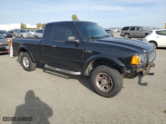 2002 Ford Ranger XL Fleet with VIN 1FTYR44V72PB53023, listed as a Copart auction lot 47576805 with 217,483 mi miles and Salvage Title. Bid and sale history available at carsss.com. Image 4.