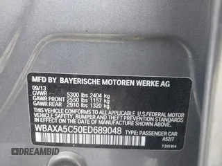 2014 BMW 5 Series 535d with VIN WBAXA5C50ED689048, listed as a IAAI auction lot 41430065 with 202,848 mi miles and . Bid and sale history available at DreamBid. Image 9.