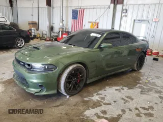 2021 Dodge Charger Scat Pack with VIN 2C3CDXGJXMH606615, listed as a Copart auction lot 51246025 with 13,971 mi miles and Salvage Title. Bid and sale history available at DreamBid. Image 1.