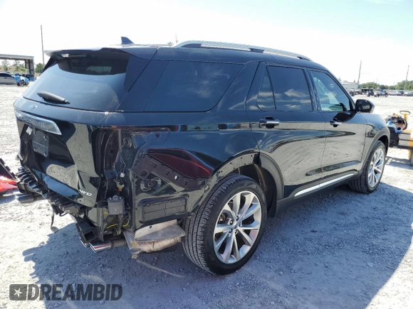 2021 Ford Explorer Platinum with VIN 1FM5K8HC7MGB00084, listed as a Copart auction lot 60542415 with 36,688 mi miles and Salvage title. Bid and sale history available at DreamBid. Image 3.