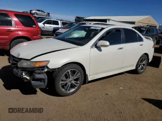 2006 Acura TSX with VIN JH4CL96846C010252, listed as a Copart auction lot 47206815 with 214,118 mi miles and Salvage Title. Bid and sale history available at carsss.com. Image 1.