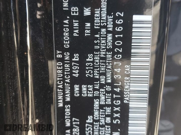 2018 Kia Optima LX with VIN 5XXGT4L34JG201662, listed as a Copart auction lot 48596285 with 136,859 mi miles and Salvage Title. Bid and sale history available at carsss.com. Image 12.