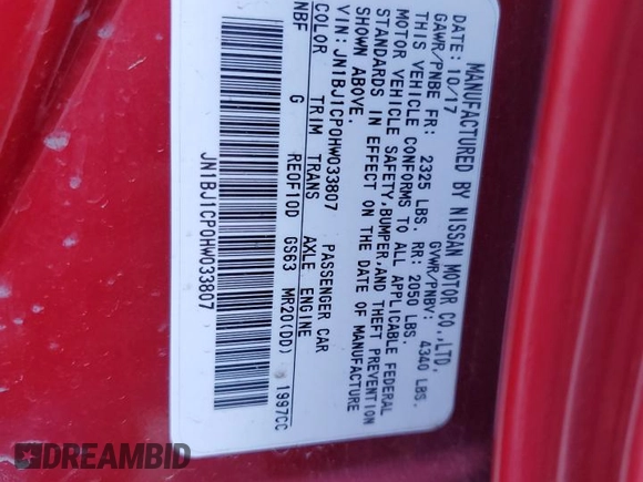 2017 Nissan Rogue SV z VIN JN1BJ1CP0HW033807, wystawiony jako Copart lot #53714385 z przebiegiem 100 421 mil mil oraz Szkoda całkowita • Salvage title. Historia ofert i sprzedaży dostępna na DreamBid. Obrazek 13.