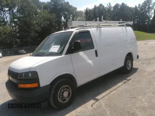 2019 Chevrolet Express Cargo with VIN 1GCWGAFPXK1240332, listed as a IAAI auction lot 42846352 with 99,506 mi miles and . Bid and sale history available at DreamBid. Image 2.