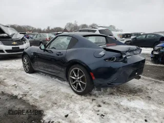 2021 Mazda MX-5 Miata Grand Touring with VIN JM1NDAM77M0454582, listed as a Copart auction lot 44959535 with 44,438 mi miles and Salvage title. Bid and sale history available at DreamBid. Image 2.