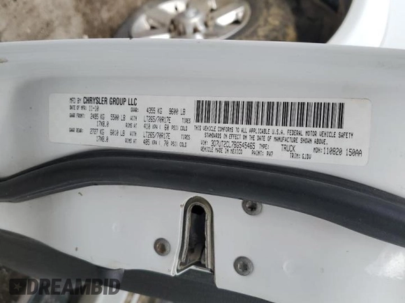 2011 Ram 2500 Laramie with VIN 3D7UT2CL7BG545465, listed as a Copart auction lot 54131145 with 269,235 mi miles and Salvage title. Bid and sale history available at DreamBid. Image 12.