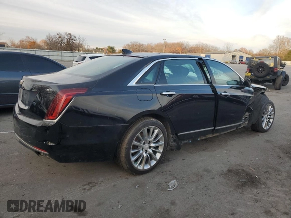 2017 Cadillac CT6 Premium Luxury AWD with VIN 1G6KF5RS1HU148075, listed as a Copart auction lot 83025904 with 82,872 mi miles and Salvage title. Bid and sale history available at DreamBid. Image 3.