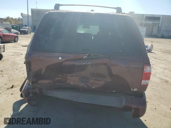 2003 Nissan Pathfinder LE z VIN JN8DR09Y63W835297, wystawiony jako Copart lot #76980904 z przebiegiem 254 778 mil mil oraz Szkoda całkowita • Salvage title. Historia ofert i sprzedaży dostępna na DreamBid. Obrazek 6.