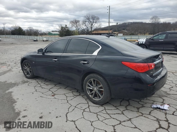 2017 Infiniti Q50 Premium with VIN JN1EV7AR0HM838405, listed as a Copart auction lot 47874455 with 87,383 mi miles and Clean title. Bid and sale history available at DreamBid. Image 2.