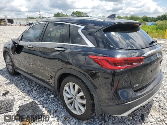 2019 Infiniti QX50 Essential with VIN 3PCAJ5M33KF116266, listed as a Copart auction lot 59537885 with 88,660 mi miles and Salvage title. Bid and sale history available at DreamBid. Image 2.