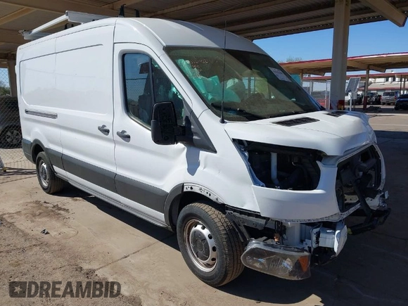 2023 Ford Transit Cargo with VIN 1FTBR1C80PKA15201, listed as a IAAI auction lot 41842600 with 19,052 mi miles. Bid and sale history available at carsss.com. Image 1.