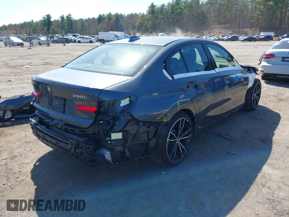 2021 BMW 3 Series 330i xDrive with VIN 3MW5R7J08M8C03343, listed as a IAAI auction lot 42061147 with 34,941 mi miles and . Bid and sale history available at DreamBid. Image 4.