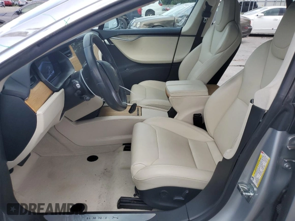 2018 Tesla Model S 75D with VIN 5YJSA1E2XJF254775, listed as a Copart auction lot 59014735 with 81,105 mi miles and Salvage title. Bid and sale history available at DreamBid. Image 7.