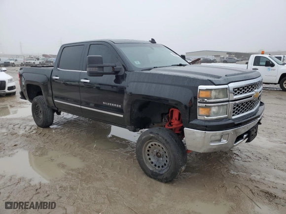 2015 Chevrolet Silverado 1500 LTZ with VIN 3GCUKSEJ9FG319961, listed as a Copart auction lot 43049275 with 0 mi miles and Salvage Title. Bid and sale history available at carsss.com. Image 4.