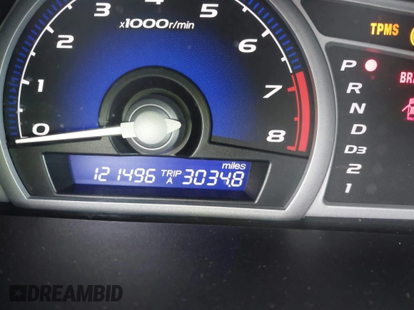 2008 Honda Civic Cpe EX with VIN 2HGFG12858H556294, listed as a IAAI auction lot 42121231 with 121,496 mi miles. Bid and sale history available at carsss.com. Image 15.