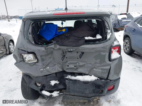 2019 Jeep Renegade Sport with VIN ZACNJBABXKPK60642, listed as a IAAI auction lot 41452809 with 104,131 mi miles. Bid and sale history available at carsss.com. Image 16.