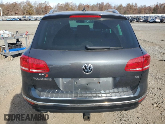 2015 Volkswagen Touareg Sport with VIN WVGEF9BP2FD002767, listed as a Copart auction lot 78127854 with Not provided miles and Salvage title. Bid and sale history available at DreamBid. Image 6.