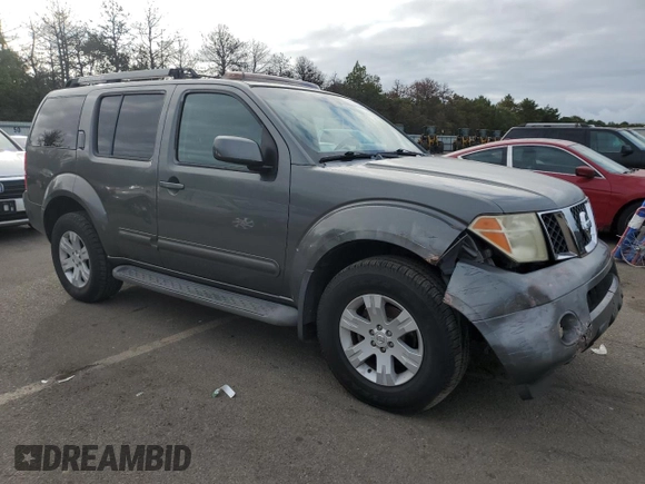 2005 Nissan Pathfinder LE with VIN 5N1AR18W55C762220, listed as a Copart auction lot 72419364 with 156,581 mi miles and Salvage Title. Bid and sale history available at carsss.com. Image 4.