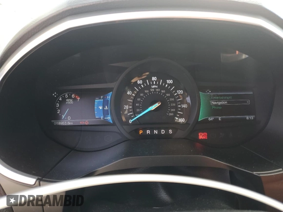 2017 Ford Edge Titanium with VIN 2FMPK4K96HBB57291, listed as a Copart auction lot 48518135 with 18,953 mi miles and Salvage Title. Bid and sale history available at carsss.com. Image 9.