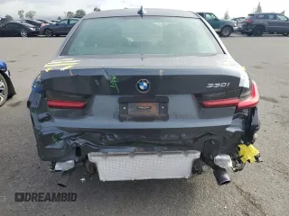 2021 BMW 3 Series 330i with VIN 3MW5R1J08M8B53217, listed as a Copart auction lot 48340395 with 14,571 mi miles and Salvage Title. Bid and sale history available at carsss.com. Image 6.
