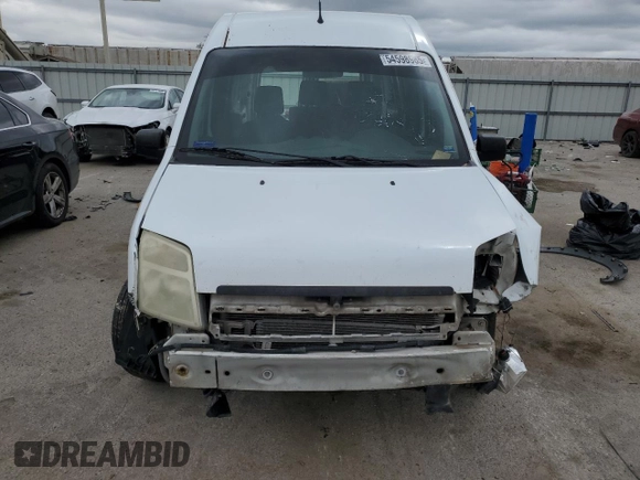 2010 Ford Transit Connect XLT with VIN NM0KS6BNXAT000034, listed as a Copart auction lot 54598985 with 133,444 mi miles and Salvage title. Bid and sale history available at DreamBid. Image 5.