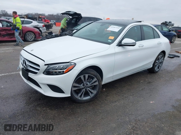 2021 Mercedes-Benz C 300 with VIN W1KWF8EB8MR604811, listed as a IAAI auction lot 41507214 with 29,349 mi miles and . Bid and sale history available at DreamBid. Image 17.