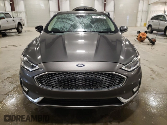 2019 Ford Fusion Titanium with VIN 3FA6P0D96KR222453, listed as a Copart auction lot 48074555 with 122,998 mi miles and Salvage Title. Bid and sale history available at carsss.com. Image 5.