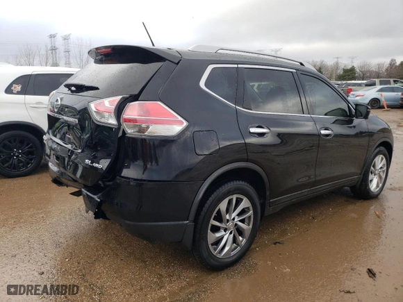 2015 Nissan Rogue SL with VIN 5N1AT2MV2FC889075, listed as a Copart auction lot 84616474 with 140,935 mi miles and Salvage Title. Bid and sale history available at carsss.com. Image 3.