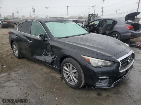 2018 Infiniti Q50 2.0t LUXE with VIN JN1CV7AP7JM241179, listed as a Copart auction lot 86733564 with NaN miles and Salvage Title. Bid and sale history available at carsss.com. Image 4.
