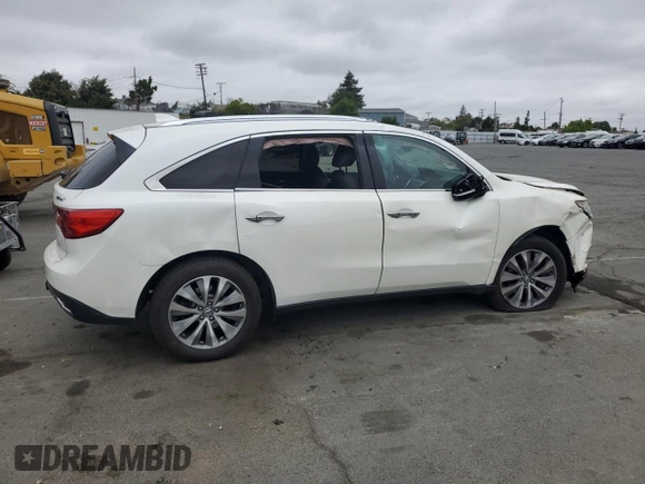 2015 Acura MDX Technology with VIN 5FRYD4H41FB019283, listed as a Copart auction lot 54602125 with 139,322 mi miles and Salvage title. Bid and sale history available at DreamBid. Image 3.