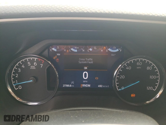 2021 Ford F-150 XL with VIN 1FTEW1EP7MFC02143, listed as a Copart auction lot 59140805 with 27,789 mi miles and Salvage title. Bid and sale history available at DreamBid. Image 9.