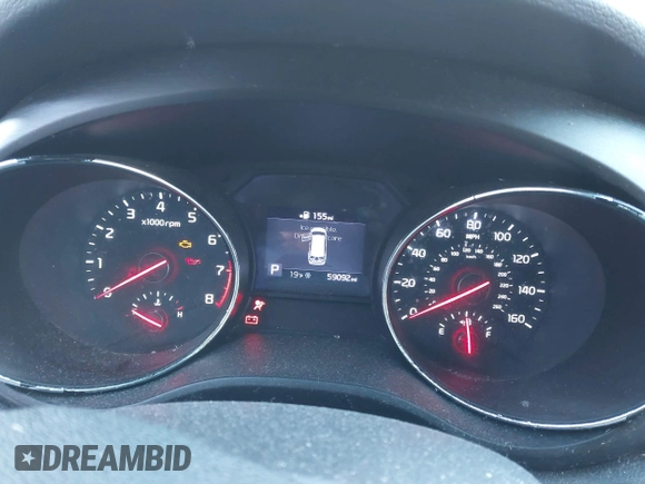 2020 Kia Sedona LX with VIN KNDMB5C18L6617371, listed as a IAAI auction lot 41378524 with 59,092 mi miles. Bid and sale history available at carsss.com. Image 7.