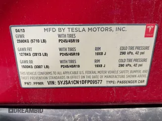 2013 Tesla Model S с VIN 5YJSA1CN1DFP09577, выставлен на аукционе IAAI как лот 41626684 с пробегом 128 289 миль миль и . История ставок и продаж доступна на DreamBid. Изображение 9.