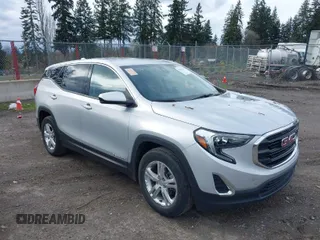 2020 GMC Terrain SLE with VIN 3GKALMEV1LL225398, listed as a IAAI auction lot 39087727 with 69,179 mi miles. Bid and sale history available at carsss.com. Image 1.
