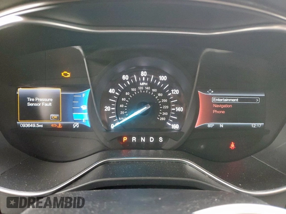2017 Ford Fusion SE with VIN 3FA6P0HD9HR262033, listed as a Copart auction lot 63628275 with 93,649 mi miles and Salvage title. Bid and sale history available at DreamBid. Image 9.