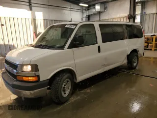 2013 Chevrolet Express Passenger LT with VIN 1GAZG1FG5D1118406, listed as a Copart auction lot 81705434 with 87,326 mi miles and Salvage title. Bid and sale history available at DreamBid. Image 1.