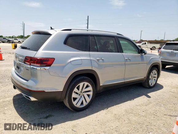 2021 Volkswagen Atlas SEL with VIN 1V2BR2CA1MC594888, listed as a Copart auction lot 57557435 with 38,124 mi miles and Clean title. Bid and sale history available at DreamBid. Image 3.