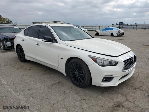 2019 Infiniti Q50 3.0t LUXE with VIN JN1EV7AP8KM514768, listed as a Copart auction lot 46309035 with 71,572 mi miles and Salvage Title. Bid and sale history available at carsss.com. Image 4.