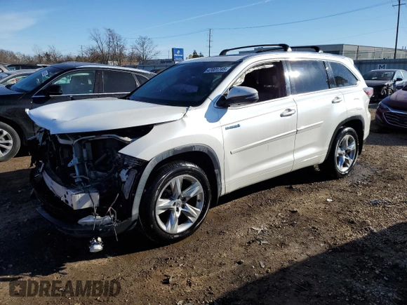 2015 Toyota Highlander Hybrid Limited with VIN 5TDDCRFH0FS012178, listed as a Copart auction lot 42001745 with 133,420 mi miles and Salvage Title. Bid and sale history available at carsss.com. Image 1.