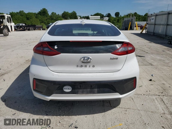 2017 Hyundai Ioniq SEL with VIN KMHC75LC3HU048958, listed as a Copart auction lot 57293145 with 92,545 mi miles and Salvage title. Bid and sale history available at DreamBid. Image 6.