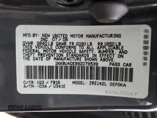 2009 Toyota Corolla with VIN 1NXBU40E99Z079539, listed as a Copart auction lot 87212314 with 120,338 mi miles and Clean Title. Bid and sale history available at carsss.com. Image 12.