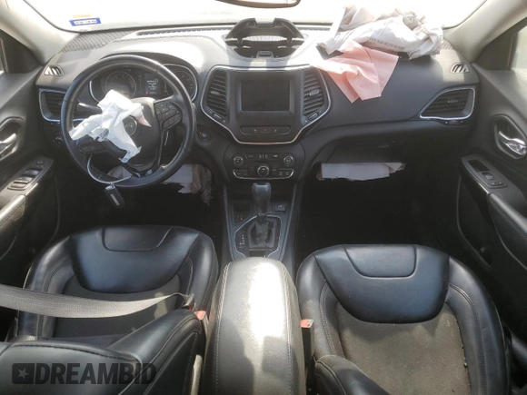 2021 Jeep Cherokee Altitude with VIN 1C4PJLLB0MD173851, listed as a Copart auction lot 53500385 with 57,674 mi miles and Salvage title. Bid and sale history available at DreamBid. Image 8.