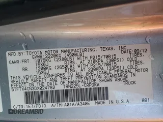 2013 Toyota Tacoma z VIN 5TFTX4CN3DX024782, wystawiony jako Copart lot #44066235 z przebiegiem 117 661 mil mil oraz Szkoda całkowita • Salvage title. Historia ofert i sprzedaży dostępna na DreamBid. Obrazek 12.