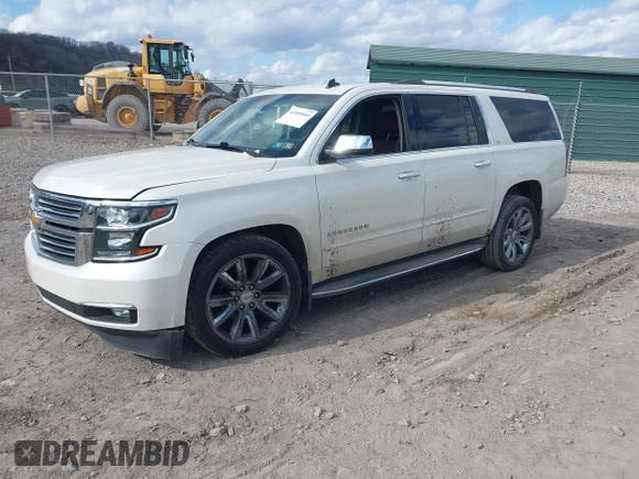 2015 Chevrolet Suburban LTZ with VIN 1GNSKKKC4FR304532, listed as a IAAI auction lot 41899860 with 123,624 mi miles. Bid and sale history available at carsss.com. Image 2.