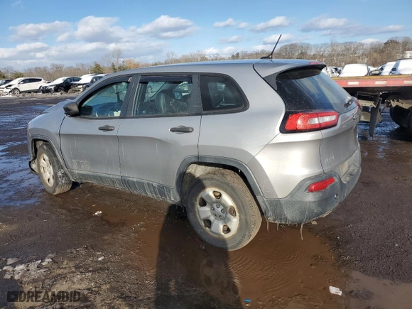 2014 Jeep Cherokee Sport with VIN 1C4PJMAB9EW209891, listed as a Copart auction lot 45313515 with 166,652 mi miles and Salvage Title. Bid and sale history available at carsss.com. Image 2.